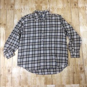GAP navy and white flannel